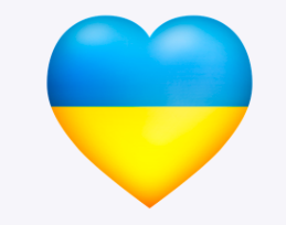 Flaga ukrainy w kształcie serca